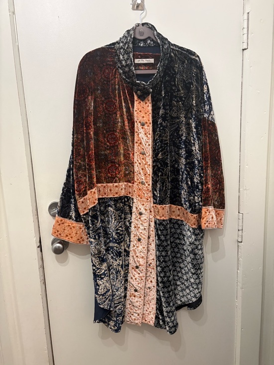 We The Free Tops - We The Free Multicolor Velvet Patchwork Button-Front Top